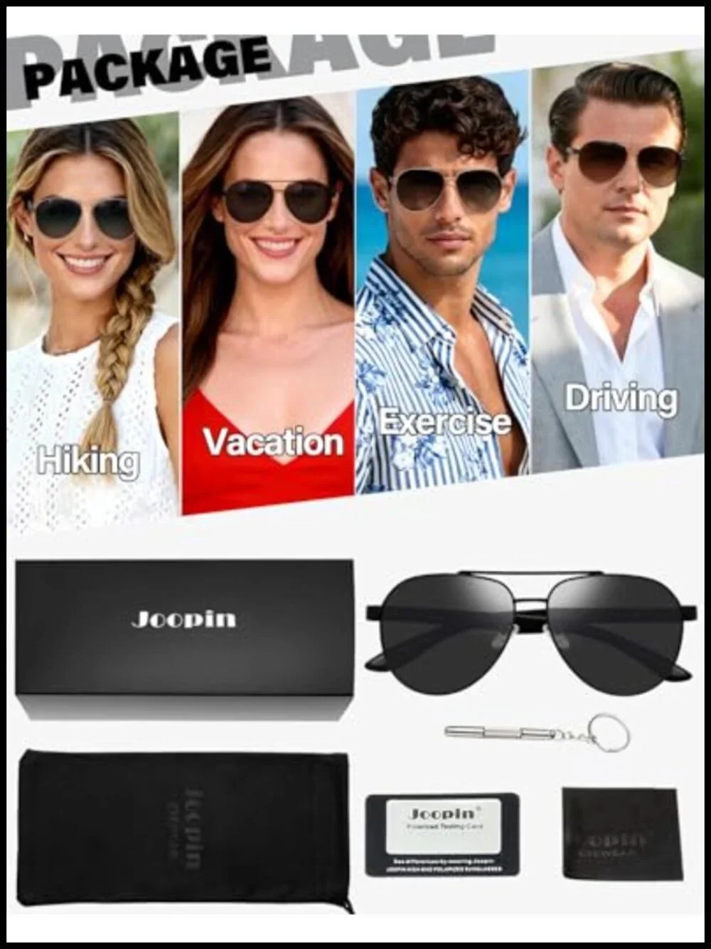 Polarized Aviator Sunglasses Double Bridge UV Protection Teardrop Shades
